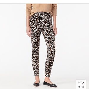 JCrew Leopard Print Corduroy Skinny Pants - Brown Animal Print